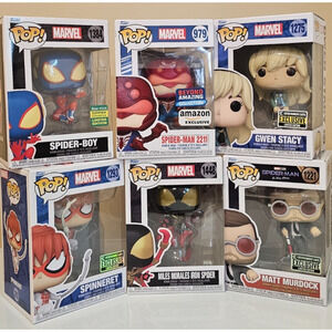 Funko Pop! Spider-Man Bundle 1384, 979, 1275, 1293, 1448, 1221 exclusives, NIB